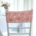thumbnail image 2 of Efavormart 5 Pack Dusty Rose Satin Rosette Spandex Banquet Wedding Chair Sashes Band For Wedding Party Banquet Event Decoration, 2 of 11