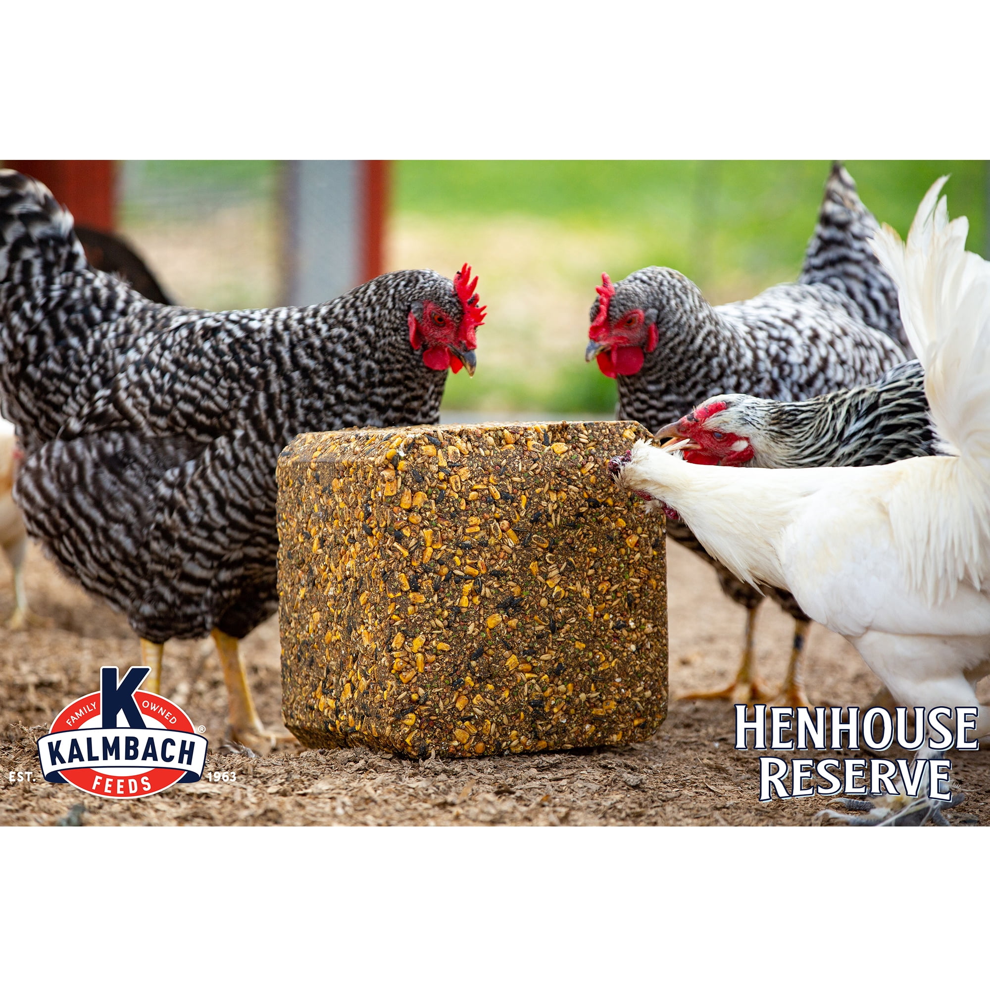 (3 pack) Kalmbach Feed Henhouse Reserve Treat Block for Chickens, 20 lb