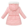 thumbnail image 5 of Povozer Girl's Winter Parka Coat Long Waterproof Warm Fleece Puffer Jacket(Pink,5T-6T), 5 of 6