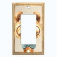 thumbnail image 5 of Metal Light Switch Plate Outlet Cover Nerdy Baby Llama Portrait LLA005, 5 of 13