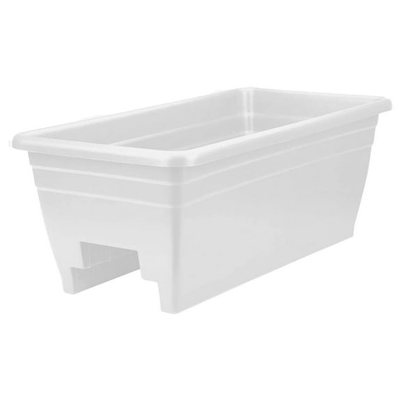 Drevy 24" Deck Rail Planter in White