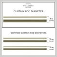 thumbnail image 5 of Exclusive Home Diana 1" Curtain Rod and Finial Set, Matte Silver, Adjustable 66"-120", 5 of 7