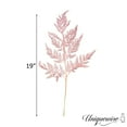 thumbnail image 3 of Uniquewise 17'' Real Alpine Fern Leaves with Stems for Dried Flower Arrangements Wedding Bouquets Garlands Walls and Home Decor Party Centerpieces Vase Filler Twigs & Crafts, Pink (Set of 2 Bunches), 3 of 8