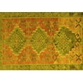 thumbnail image 1 of Ahgly Company Machine Washable Indoor Rectangle Oriental Yellow Traditional Area Rugs, 5' x 7', 1 of 4