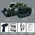thumbnail image 7 of RC Tank Car, 1:16 Remote Control Crawler Drift Tank, 2.4Ghz RC Rock Crawler Off-Road 4WD 360°Rotating Drifting Car with 2 Batteries, Military Truck Toy for Adults and Kids, 7 of 7