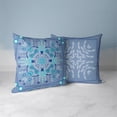 thumbnail image 4 of Vine Visions Throw Pillow with Removable Cover in Muted Blue 18x18, 4 of 6