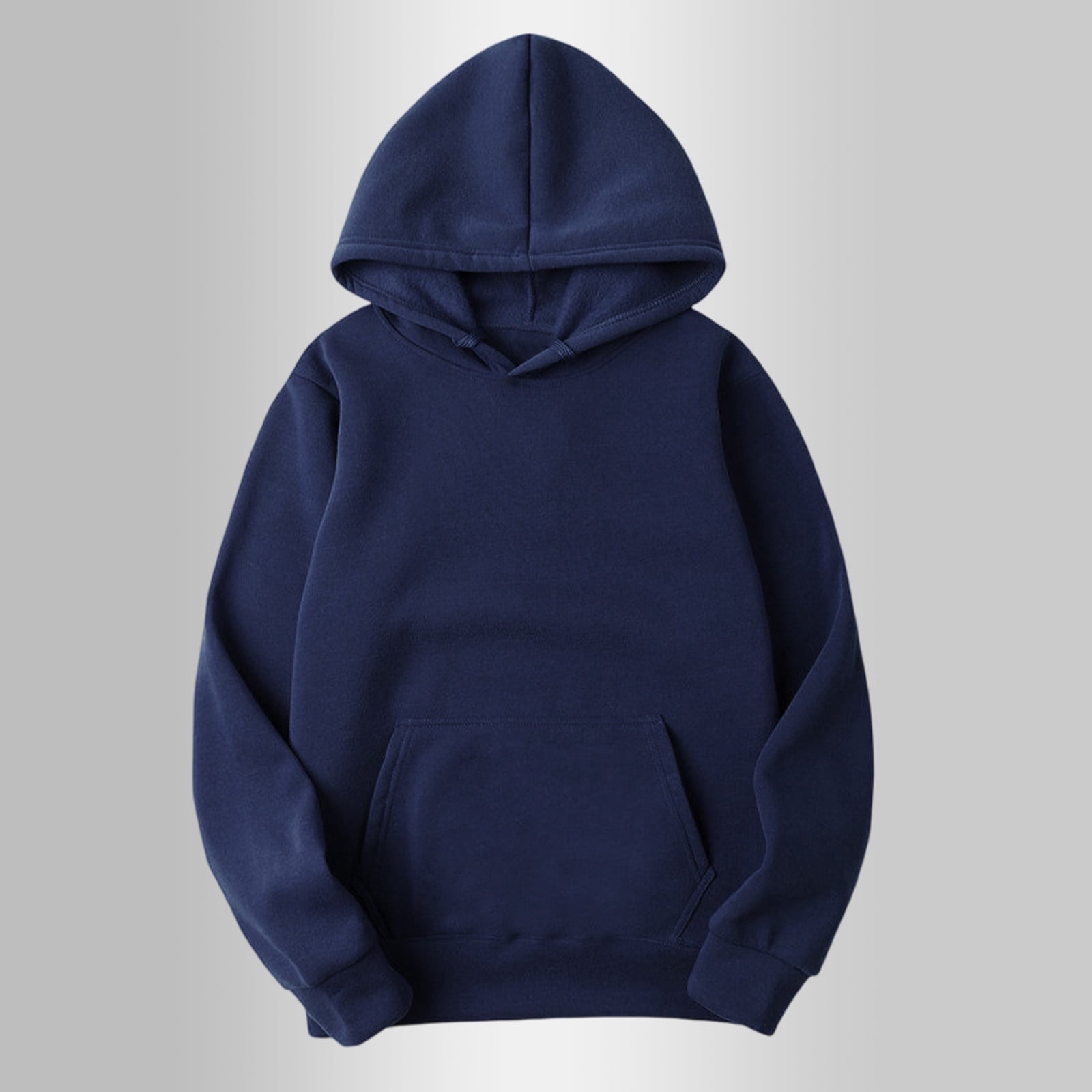 Womens Solid Hoodies Fall Fashion Casual Long Sleeve Hooded Sweatshirts Loose Comfy Trendy Pullover Tops with Pockets
