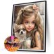 thumbnail image 5 of Pintura de diamante 5D DIY, taladro redondo completo, Kit de chica dulce, decoración del hogar, 40x50cm, 5 of 9