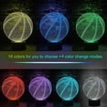 thumbnail image 2 of Basketball 3D Illusion Birthday Gift Lamp , 16 Colors Changing Touch Switch Xmas Decoration Night Light Remote Control Acrylic Flat & Abs Base & Usb Cable Toy For Basketball Sport Fans, 2 of 6