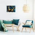 thumbnail image 6 of YILUYINQING Butterfly Gold Blue Canvas Wall Decor for Bedroom Home, Modern Art Prints Ready to Hang Room Art Decor 16x12in, 6 of 6