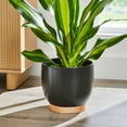 thumbnail image 2 of Better Homes & Gardens 10 inch Channing Woven Black Ceramic Planter, 2 of 8