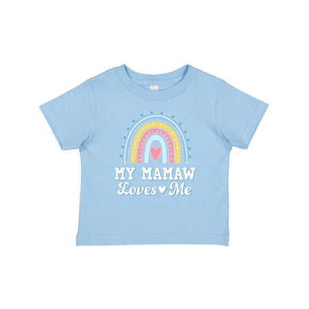 

Inktastic My Mamaw Loves Me Girls Retro Rainbow Gift Baby Girl T-Shirt
