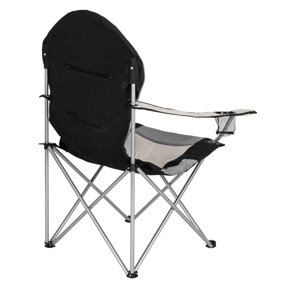 Portable Outdoor Camping Chair Folding Fishing Chair-Black Gray - image 4 of 7