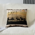 thumbnail image 3 of Moose Silhouette Throw Pillow Covers,Wildlife Bear Elk Bear Cushion Cases,16x16 inch set of 2 Cushion Covers Woodland Retro Pine Mountain Square Pillow Cases,Vintage Style Hunting Animal Soft, 3 of 6