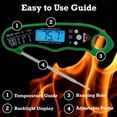 thumbnail image 3 of TwinTech Digital Meat Thermometer, Instant Read Food Thermometer for Cooking, Grilling & BBQ, Foldable Probe, Backlit, Magnetic, Water Resistant (Sublime), 3 of 8