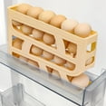 thumbnail image 3 of EDFBUYKRS 4 Tiers Egg Holder For Fridge Auto Rolling Fridge Egg Organizer Egg Dispenser For Refrigerator Space Saving Egg Holder Egg Storage For Refrigerator Large Capacity Eggs Dispenser, 3 of 4