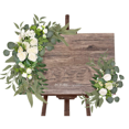 thumbnail image 2 of Decoración de bienvenida para bodas, flores artificiales, peonías, flores falsas, flores artificiales, decoraciones de enredaderas, 2 of 6