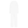thumbnail image 6 of Lovskoo Women Fleece Onesie Long Sleeve Hooded Jumpsuit Pajamas Casual Winter Warm Sleepwear One Piece Zipper Hooded Loungewear B-White, 6 of 9