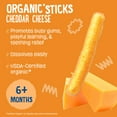thumbnail image 3 of Earth's Best Organic Teething Crunchy Sticks Cheddar Cheese Puffed Baby Snack, 0.56 oz Bag, 3 of 14