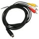 thumbnail image 3 of Cable Mini DIN de 10 pines a 3 RCA macho a macho, Cable adaptador de vídeo de señal clara para Monitor de TV, proyector, 5,9 pies, 3 of 10
