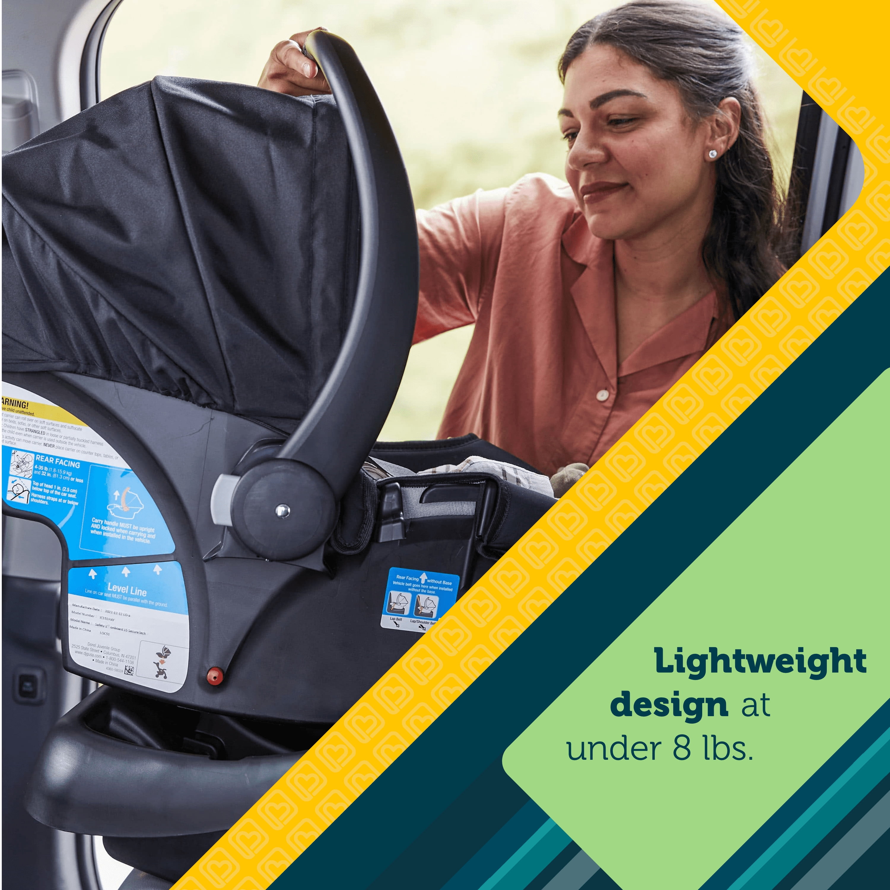 Safety 1ˢᵗ OnBoard Insta-LATCH Infant Car Seat, Cowbird