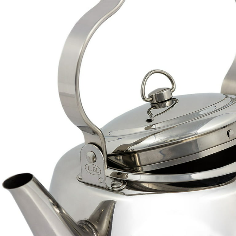 Petromax Stainless Steel Teakettle for Indoor/Outdoor Use Over an Open  Campfire or in your Kitchen, Holds Up to 3.2 Qt