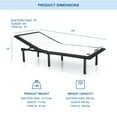 thumbnail image 3 of Furniture of America Virya Metal Black Single Motor Queen Adjustable Bed, 3 of 4