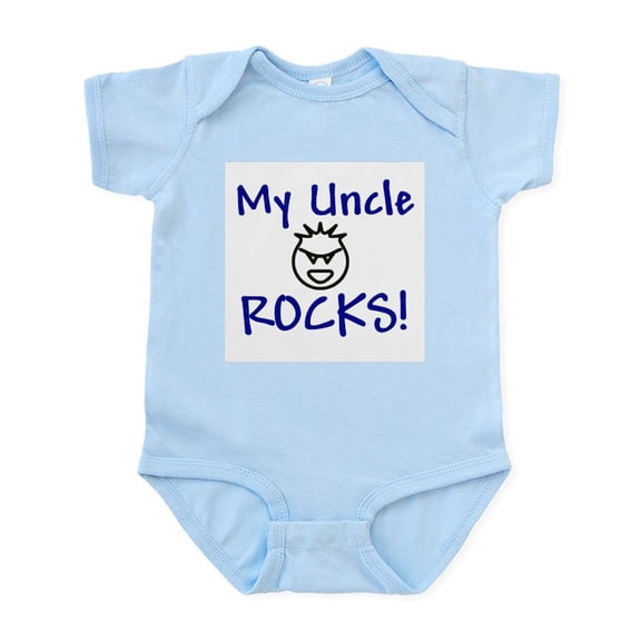 CafePress - My Uncle Rocks Infant Bodysuit - Baby Light Bodysuit, Size Newborn - 24 Months