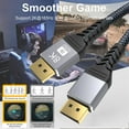 thumbnail image 3 of 8K Displayport 1.4 Cable DP 2.0 165Hz Video Audio Cable For PC Laptops TV Box Projector PS4 Monitor Video Game Display Port Cord, 3 of 11