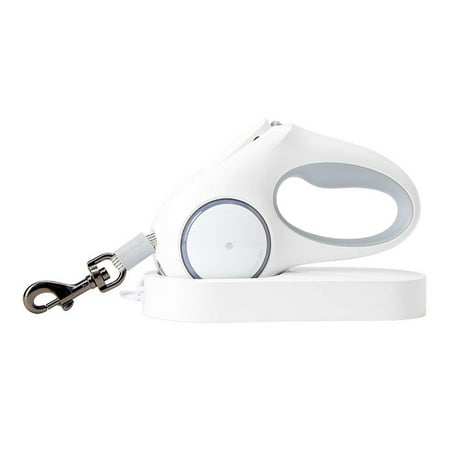 Instachew 4.5  Nylon ABS Asymmetric Retractable Dog Leash  White  One Size