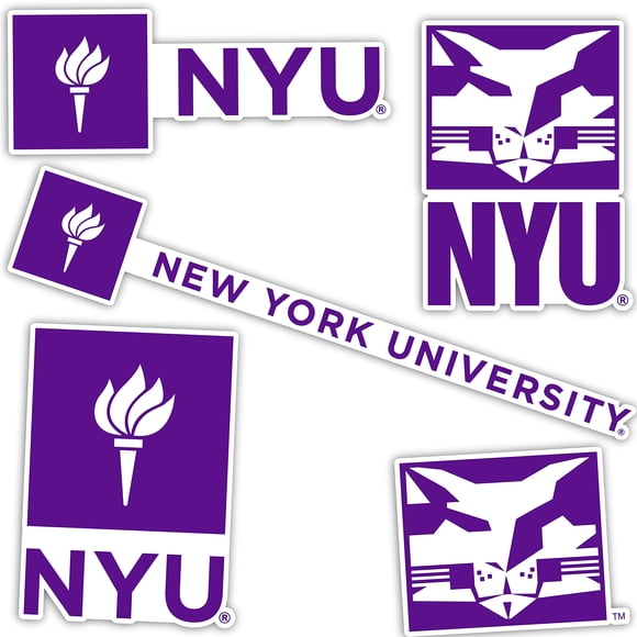 Pegatina De La Universidad De Nueva York De Desert Cactus Nyu, Pegatinas De Vinilo Violetas, Para Portátil, Botella De Agua, Hoja De Coche T2 (Tipo 2)