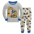 thumbnail image 3 of LRen Toddler Boys Clothes Sets 2Pcs Cute Planet Train Dinosaur Print Long Sleeve Tops and Pants Outfits for Kids Fall Winter Cartoon Holiday Set, 3 of 3
