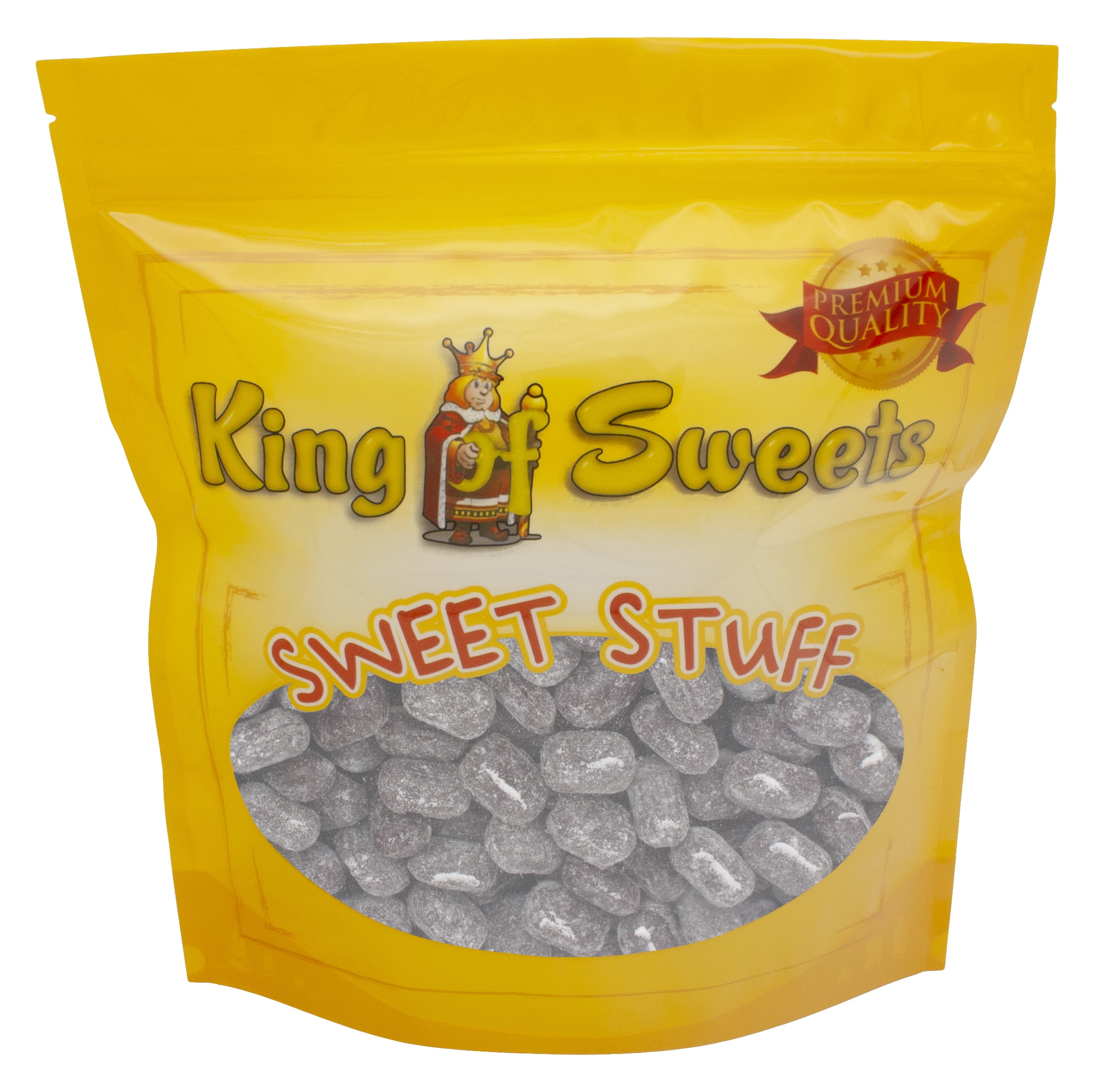 Claey's Licorice Sanded Drops 5 Pounds Nostalgic Hard Candy in a Resealable King of Sweets Bag