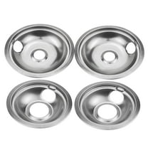 Drip Tray Electric Stove Top Covers for Whirlpool - Set of 4, Stainless Steel, Compatible with W10278125