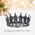 thumbnail image 6 of Crown for Women, KC Gold Rhinestone Queen Crown, Elegant Tiara for Bridal, Birthday & Costume Events, Crystal Princess Hair Accessories, 6 of 17