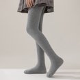 thumbnail image 2 of Jalioing Girls' Winter Fleece Lined Tights Velour Warm Soft Leggings Socks Stretch Skinny Pant (3-4 Years, Gray), 2 of 8