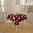 thumbnail image 3 of Square Christmas Snowflake Tablecloth 60"x60" Inch, Durable Table Cover for Kitchen Dining Room, Holiday Tablecloth for Party Dinner, 3 of 4