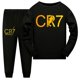 thumbnail image 1 of Ropa de la serie CR7 para niños, camiseta con capucha de otoño y verano, chándal para niñas, conjunto de Sudadera con capucha y pantalones, pijamas para niños, 1 of 4