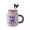 purple, variant on 400Ml Kuromi Ceramic Mug Large Capacity Kawaii Cup with Lid and Straw Coffee Household Breakfast Milk Birthday Gift Cups