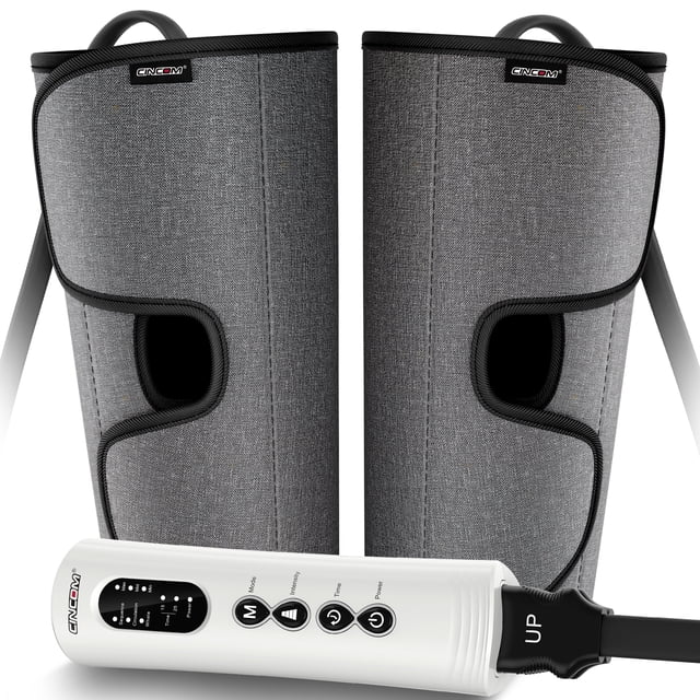 CINCOM Masseur de Jambes Rechargeable pour la Circulation, Masseur de Jambes Sans Fil à Compression d'Air, Masseur de Mollets Admissible FSA/HSA (Une Paire)