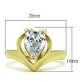 thumbnail image 2 of Gold Womens Ring Solitaire 316L Stainless Steel Zircoin Anillo Color Oro Corazon Para Mujer Solitario Acero Inoxidable, 2 of 4