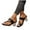Black, variant on PEONAVET Women's Fashion Casual Summer New Hollow Toe High Heels Thick Heels Crystal Heels