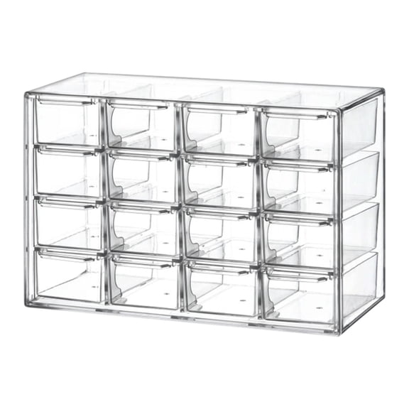 Mini Drawer Organizer Storage Drawer Box Desktop Clear PS Material Multipurpose for Office Home Vanity