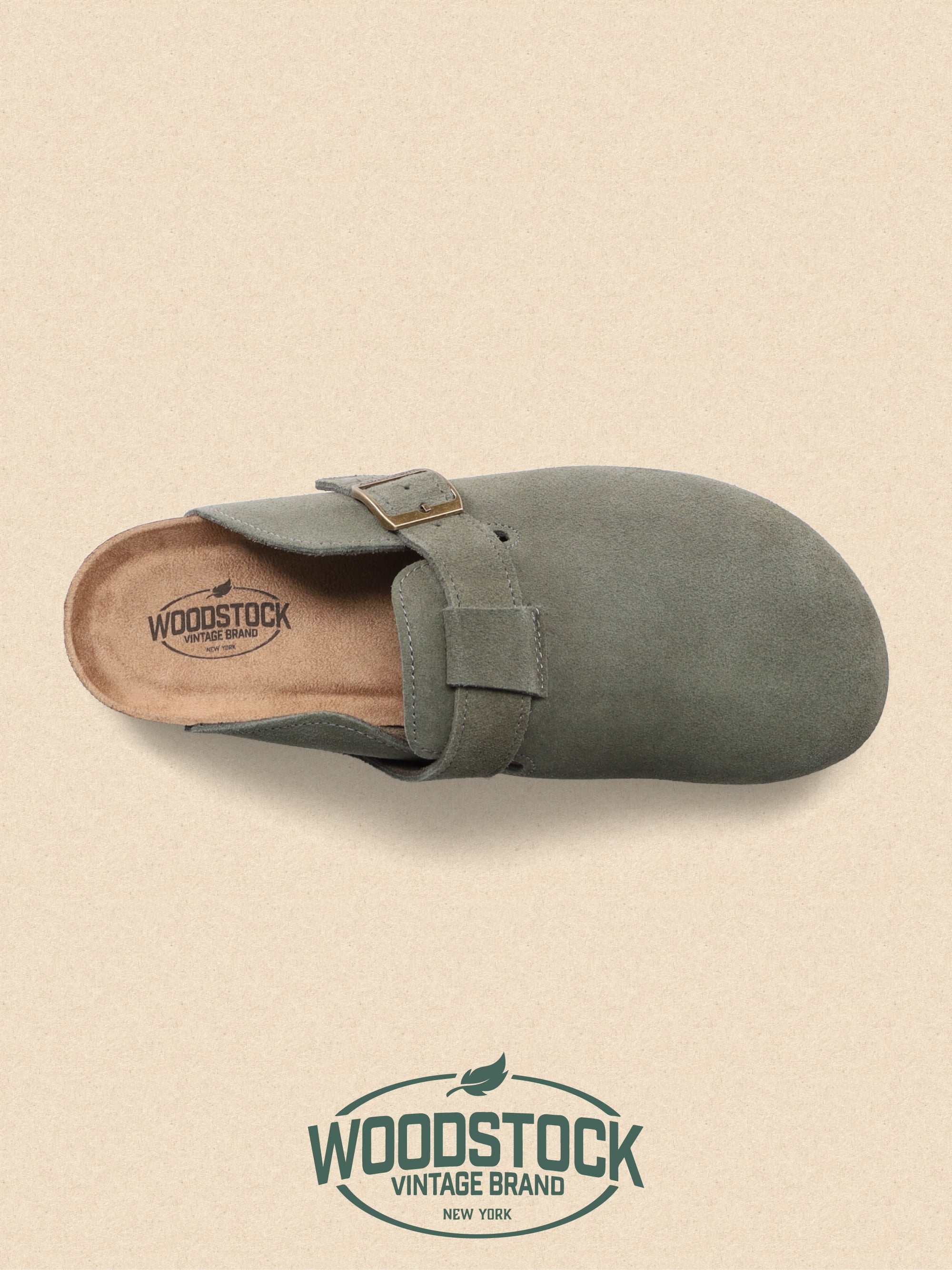 Woodstock Men's Beacon Genuine Leather Comfort Clog Sandal