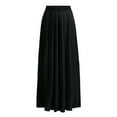 thumbnail image 5 of JNGSA Women's Pleated Maxi Skirts High Waist Ruched Soild Color Vintage Loose Beach Wrap Long Skirt Summer Flowy Skirts for Party Black, 5 of 9