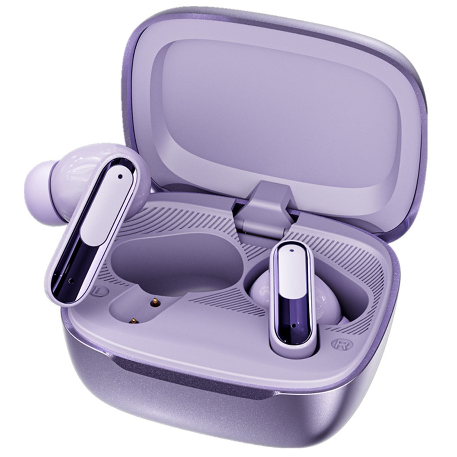 Wireless Earbuds, Bluetooth 5.3 in Ear Buds Light-Weight Headphones with Deep Bass Sound,48 Hours Playtime Headset,Clear Calls Earphones with Mics for Sports Workout(Purple)