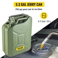 thumbnail image 1 of VEVOR Bidón de Combustible Jerry, Bidón de Gas Jerry Portátil de 5,3 Galones / 20 L con Sistema de Boquilla Flexible, Tanque de Combustible de Acero Inoxidable y Resistente al Calor, 1 of 9