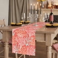 thumbnail image 2 of Orange Red Coral Coastal Table Runner 72 Inches Long,Ocean Nautical Seaside Beach Cotton Linen Table Runners Dresser Scarves,Decorative Tabletop Scarf Furniture Cover for Home Dinner Party 13"x72", 2 of 8