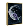 thumbnail image 3 of Stupell Industries Moon Witch Starry Night Sky Painting Metallic Gold Floating Framed Canvas Print Wall Art, Design by Grace Popp, 3 of 8