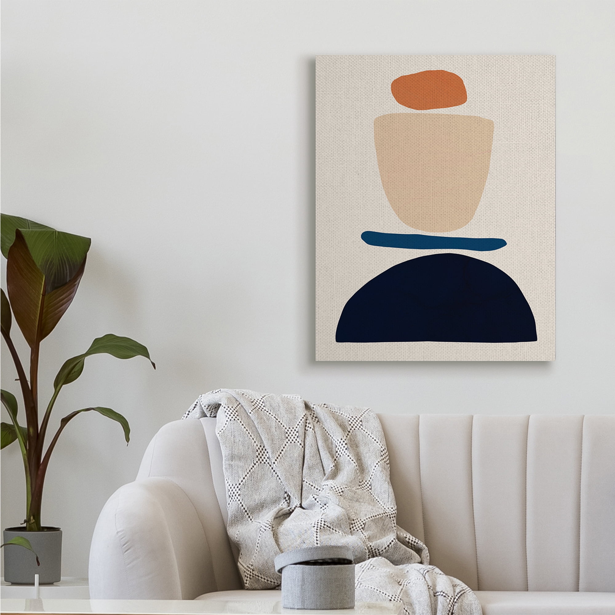 Stupell Industries Western Balanced Abstract Shapes Orange Blue,30 x 40,Designed by Victoria Barnes
